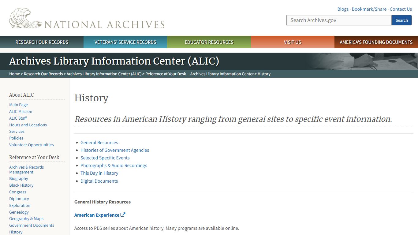 History | National Archives